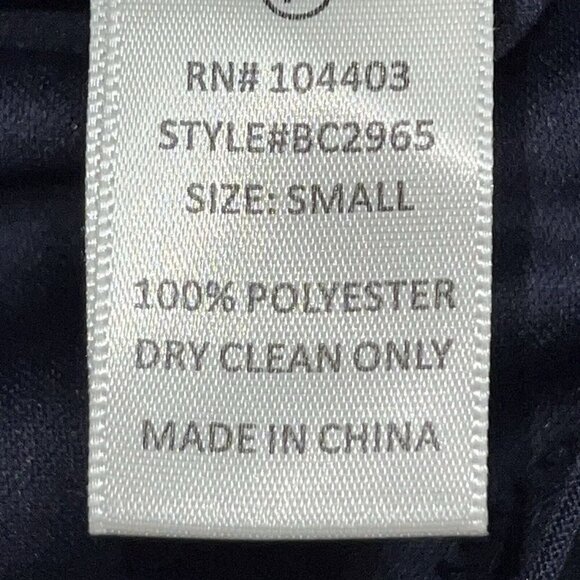 J.O.A. LOS ANGELES NAVY BLUE SEQUIN VELVET CREW NECK SWEATER BC2965 SMALL SHINY - Picture 8 of 9